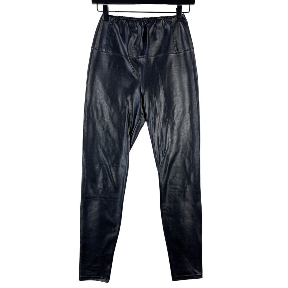Wilfred Free Aritzia (S) Daria Pant High Waist Vegan Leather Leggings Black 27"